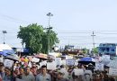 भूमिहीन तथा अव्यवस्थित बसोबासीहरूले प्रदर्शन सहभागीहरूले सरकारको अत्याचार रोक्न माग गर्दै चर्को नाराबाजी