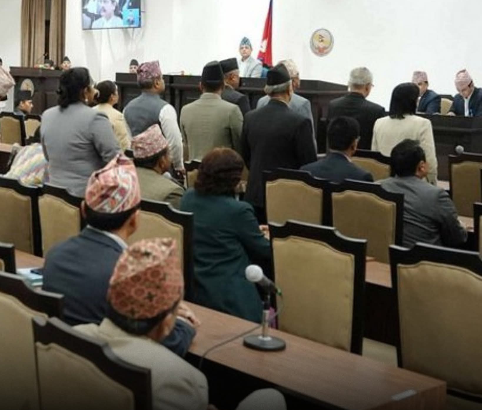 नेपाली कम्युनिष्ट पार्टीश्रम संस्कृति पार्टी र राष्ट्रिय प्रजातन्त्र पार्टी का सांसदहरूले बैठक बहिष्कार