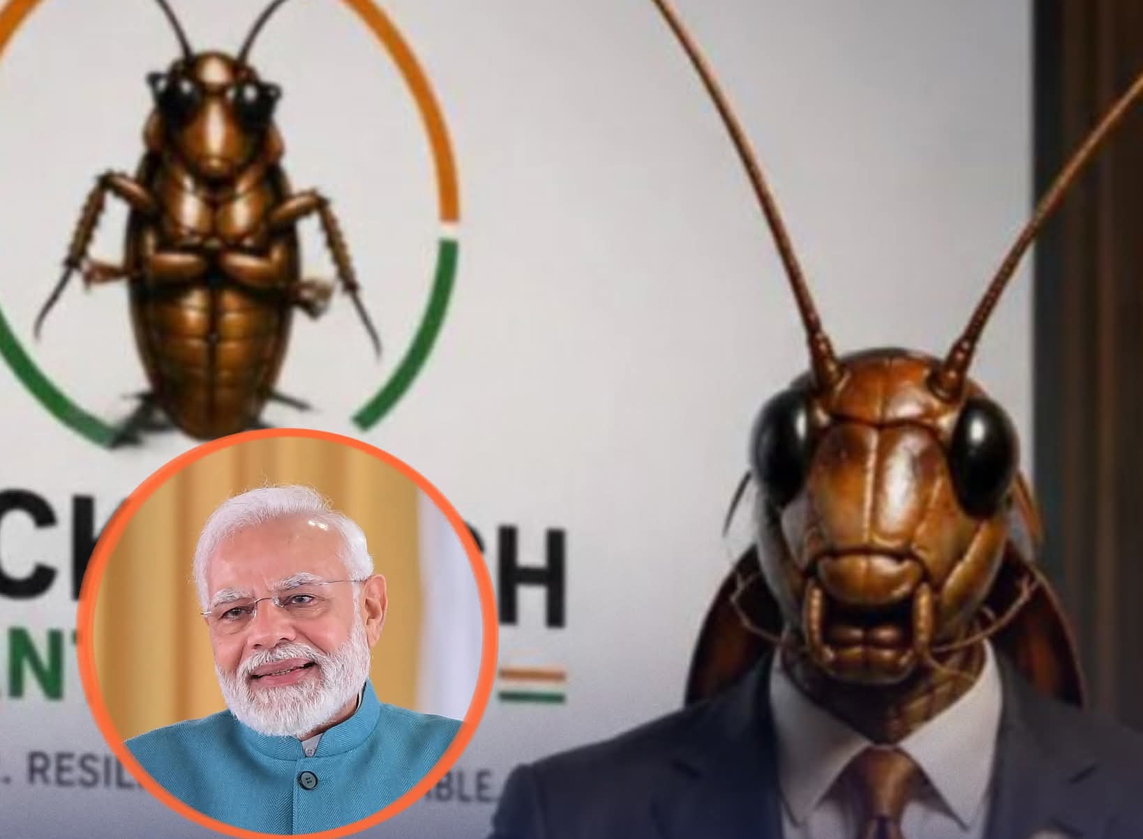कक्रोच जनता पार्टी नामबाट आइतबार टाउन हलमा शान्तिपूर्ण मानव साङ्लो बनाउने