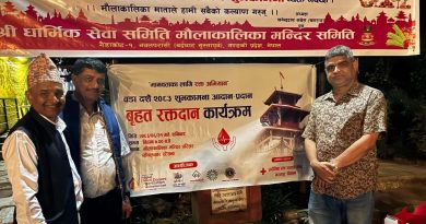 मौलाकालिका परिसरमा रक्तदान कार्यक्रम सम्पन्न, ६५ जनाले गरे रक्तदान