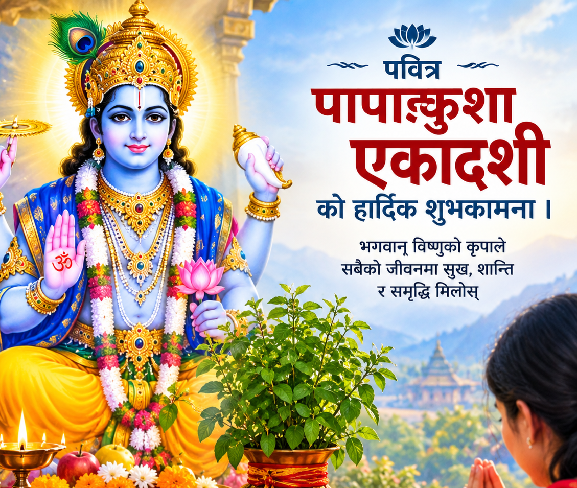 आज पापाङ्कुशा एकादशी, भगवान् विष्णुको पूजा–आराधना गरिँदै